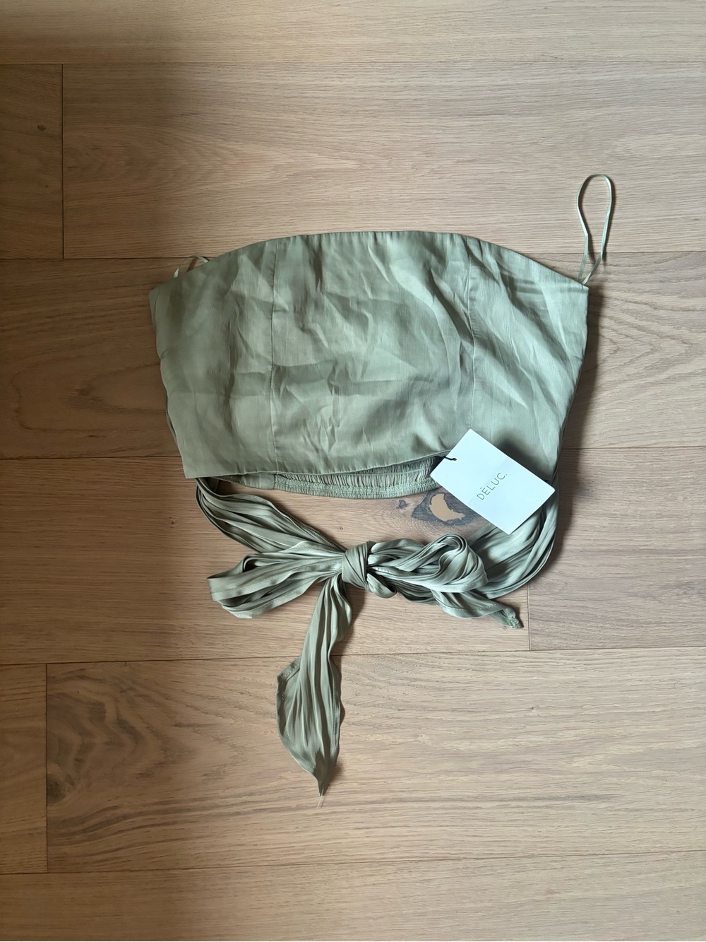 Deluc Sage Green Crop Top